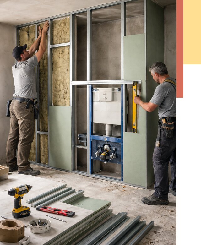 Установка сантехнических перегородок в Георгиевске от 8761 руб. | ОТДЕЛОЧНИК-Грг