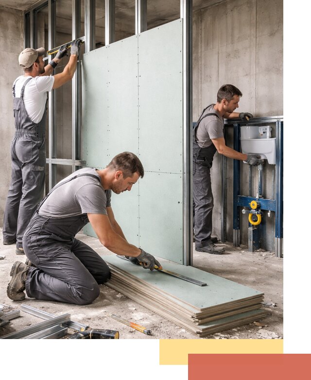 Монтаж и ремонт сантехнических перегородок в Георгиевске