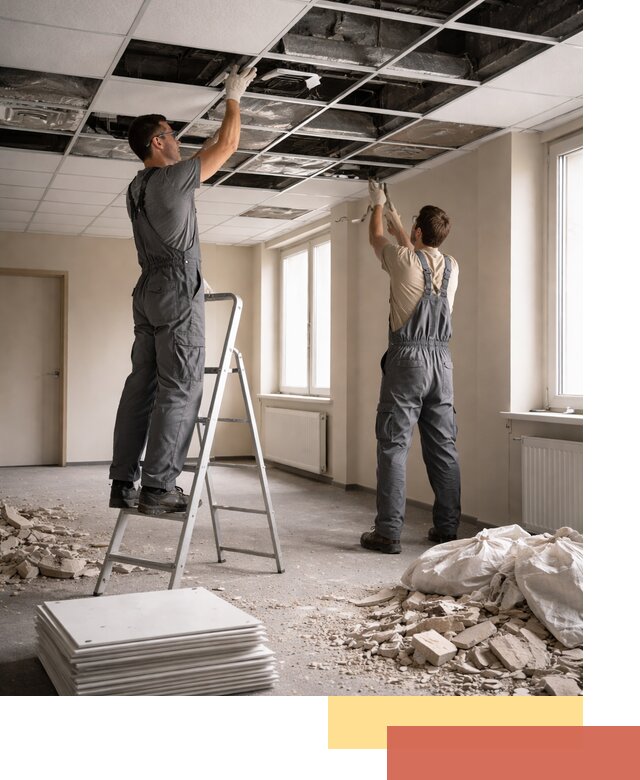 Демонтаж потолков Армстронг профессионально в Георгиевске