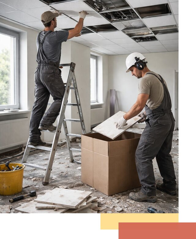 Демонтаж потолочной плитки в Георгиевске быстро и аккуратно