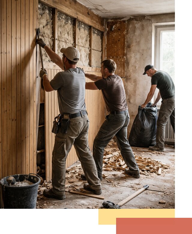 Демонтаж вагонки и вывоз материалов в Георгиевске