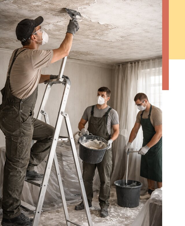 Удаление побелки с потолка в Георгиевске от 2577 руб. быстро и недорого | ОТДЕЛОЧНИК-Грг