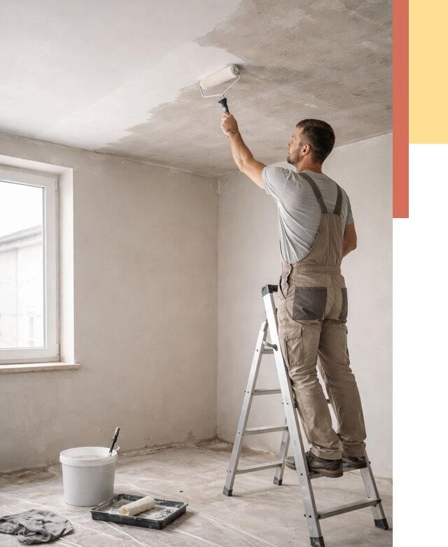 Грунтовка потолка в Георгиевске от 2577 руб. — быстро и недорого | ОТДЕЛОЧНИК-Грг