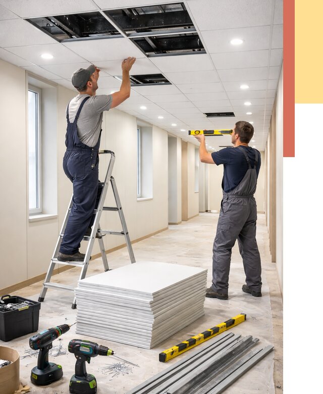 Ремонт потолка Армстронг в Георгиевске от 4638 руб. — быстро и недорого | ОТДЕЛОЧНИК-Грг