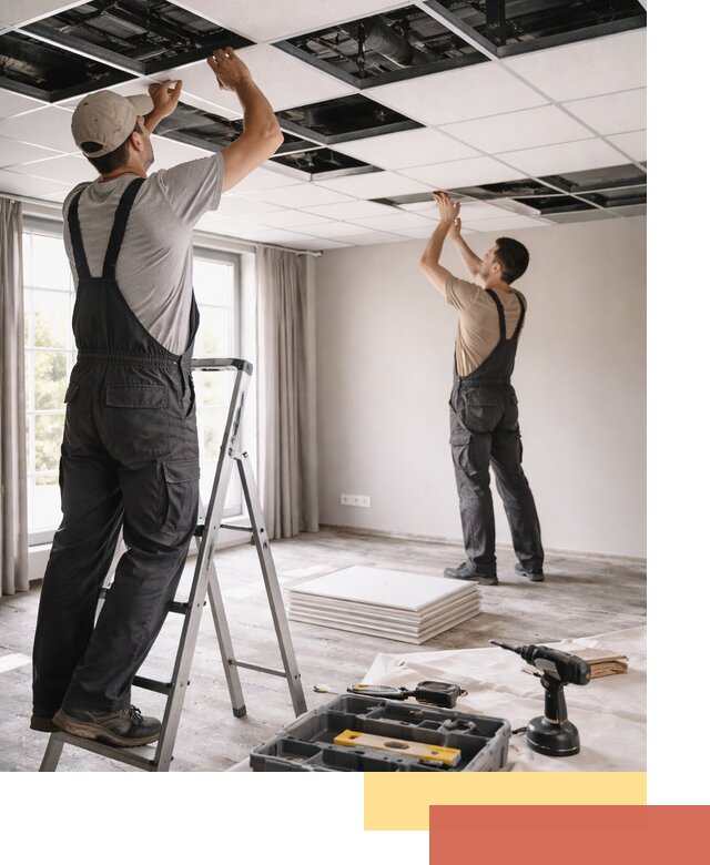 Замена плит подвесного потолка в Георгиевске быстро и качественно