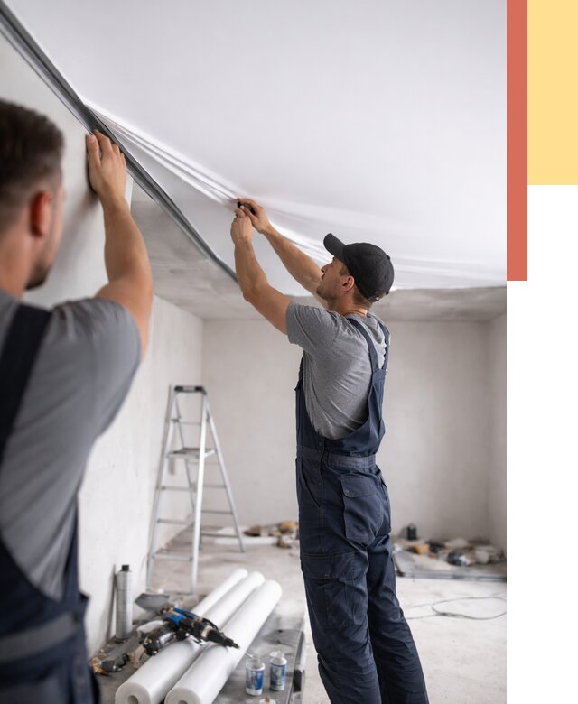 Монтаж матового натяжного потолка в Георгиевске от 4638 руб./м² — быстро и недорого | ОТДЕЛОЧНИК-Грг