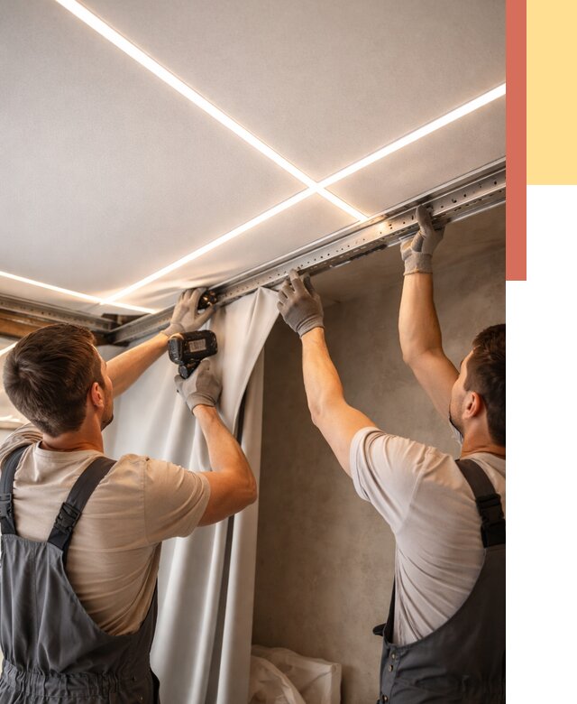 Монтаж натяжного потолка со световыми линиями в Георгиевске от 1237 руб. | ОТДЕЛОЧНИК-Грг