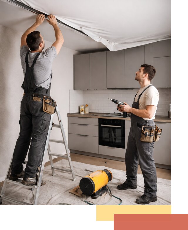 Монтаж натяжного потолка на кухне в Георгиевске