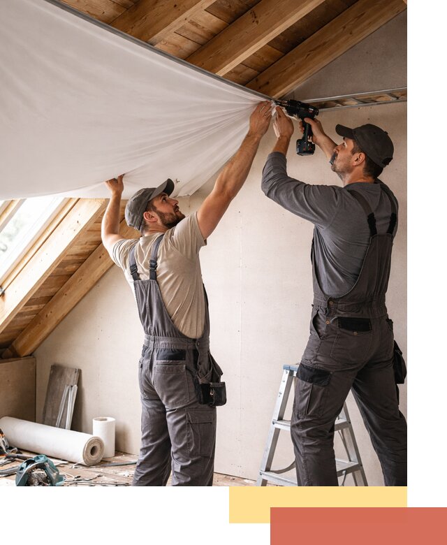 Монтаж натяжного потолка в мансарде в Георгиевске