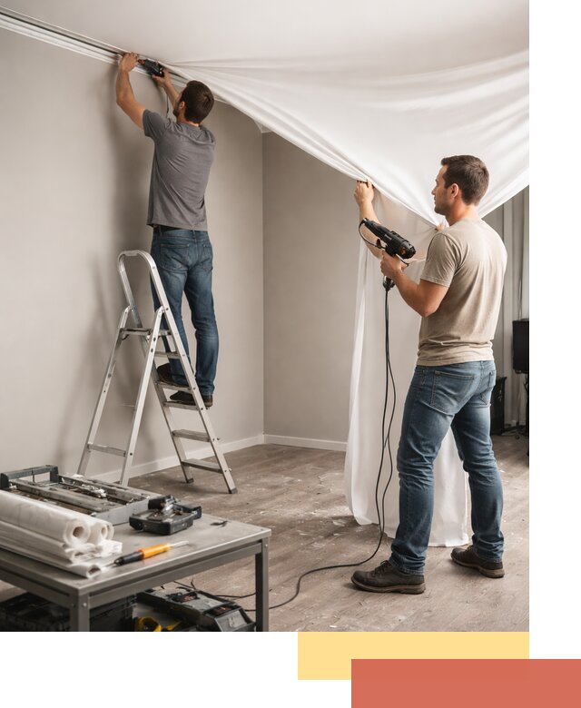 Монтаж натяжного потолка в студии в Георгиевске