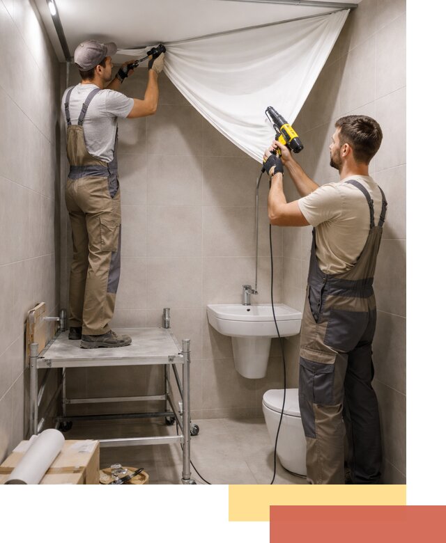 Монтаж натяжного потолка в санузле в Георгиевске