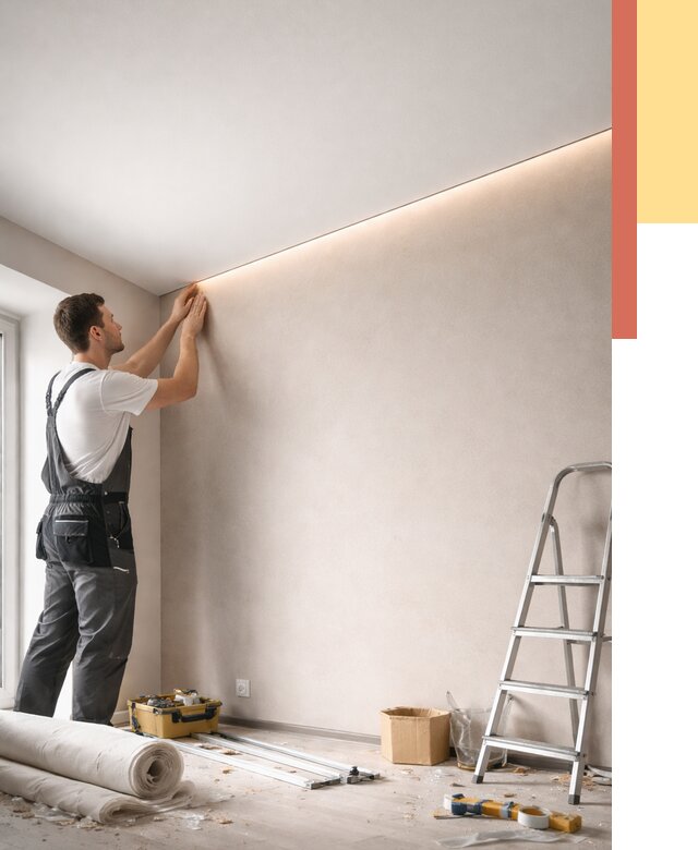 Теневые натяжные потолки в Георгиевске от 8452 руб. под ключ | ОТДЕЛОЧНИК-Грг