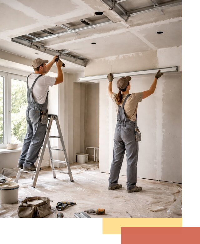 Монтаж многоуровневого потолка из гипсокартона в Георгиевске