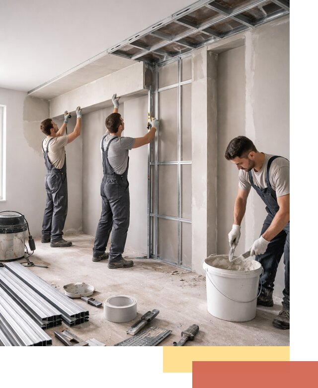 Монтаж потолка из гипсокартона с нишей в Георгиевске