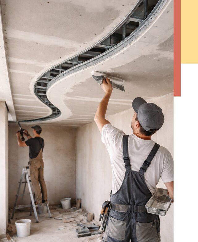 Криволинейный потолок из гипсокартона в Георгиевске от 2164 руб./м2 | ОТДЕЛОЧНИК-Грг