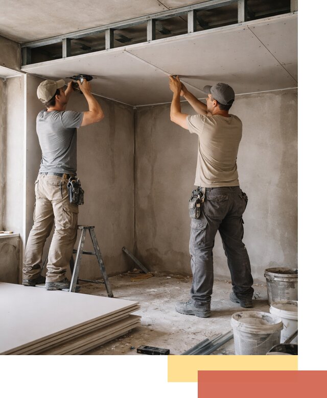 Короб из гипсокартона на потолке под ключ в Георгиевске