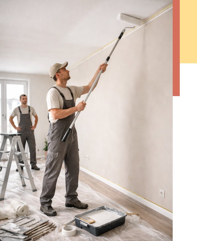 Покраска потолка из гипсокартона в Георгиевске от 4638 руб./м2 — услуги под ключ | ОТДЕЛОЧНИК-Грг