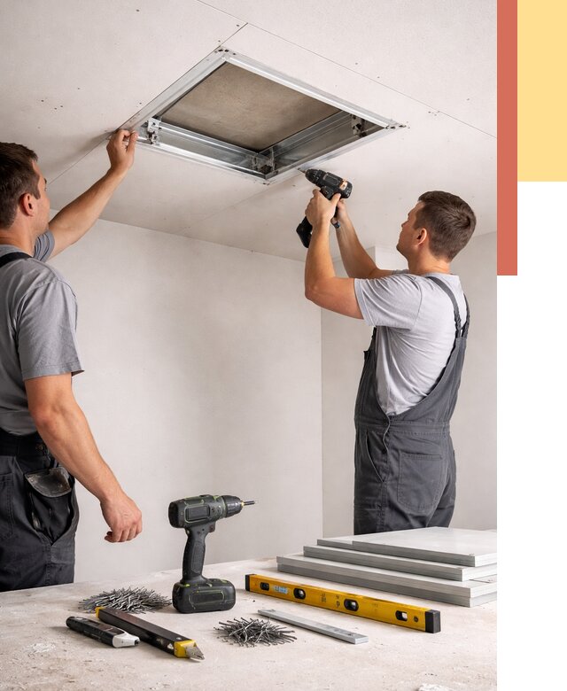 Установка люка в потолок ГКЛ в Георгиевске от 2577 руб. под ключ | ОТДЕЛОЧНИК-Грг