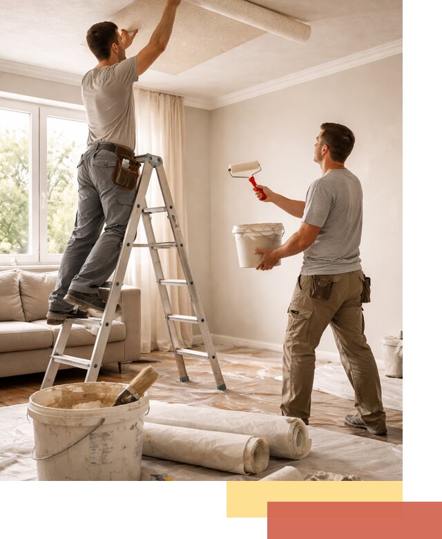 Поклейка обоев на потолок в Георгиевске — качественно и быстро