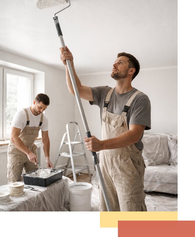 Покраска потолка водоэмульсионной краской в Георгиевске