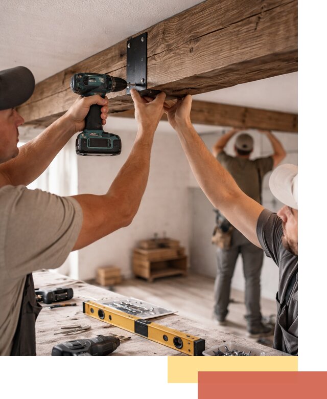 Монтаж декоративных потолочных балок в Георгиевске