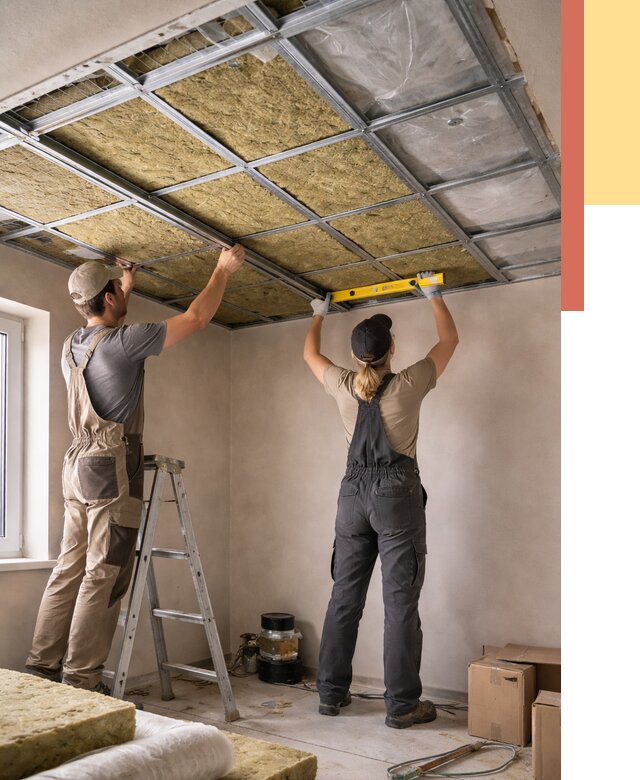 Шумоизоляция потолка в Георгиевске от 1288 руб. под ключ — услуги ОТДЕЛОЧНИК-Грг