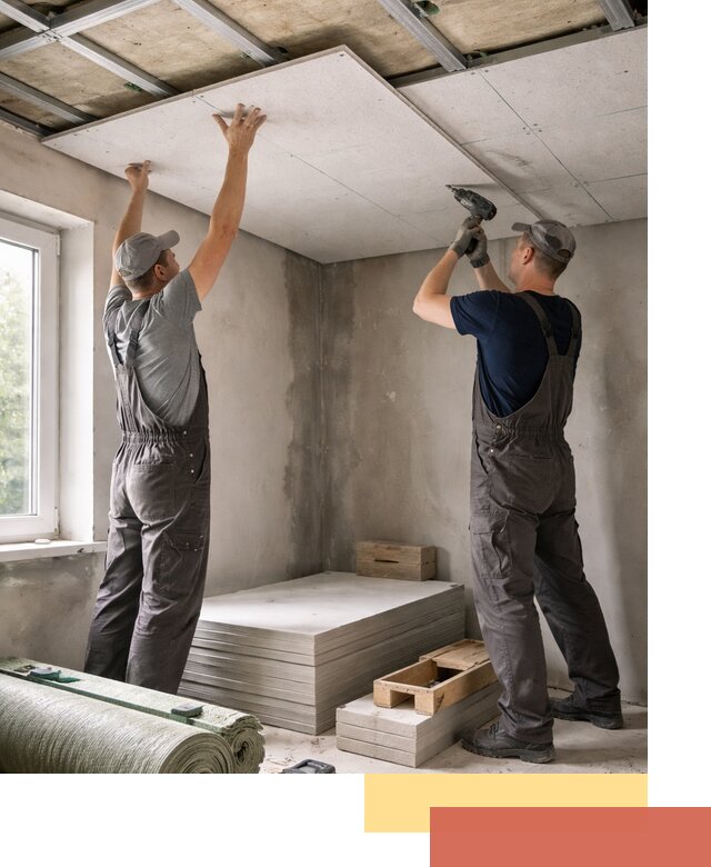 Шумоизоляция потолка панелями ЗИПС в Георгиевске